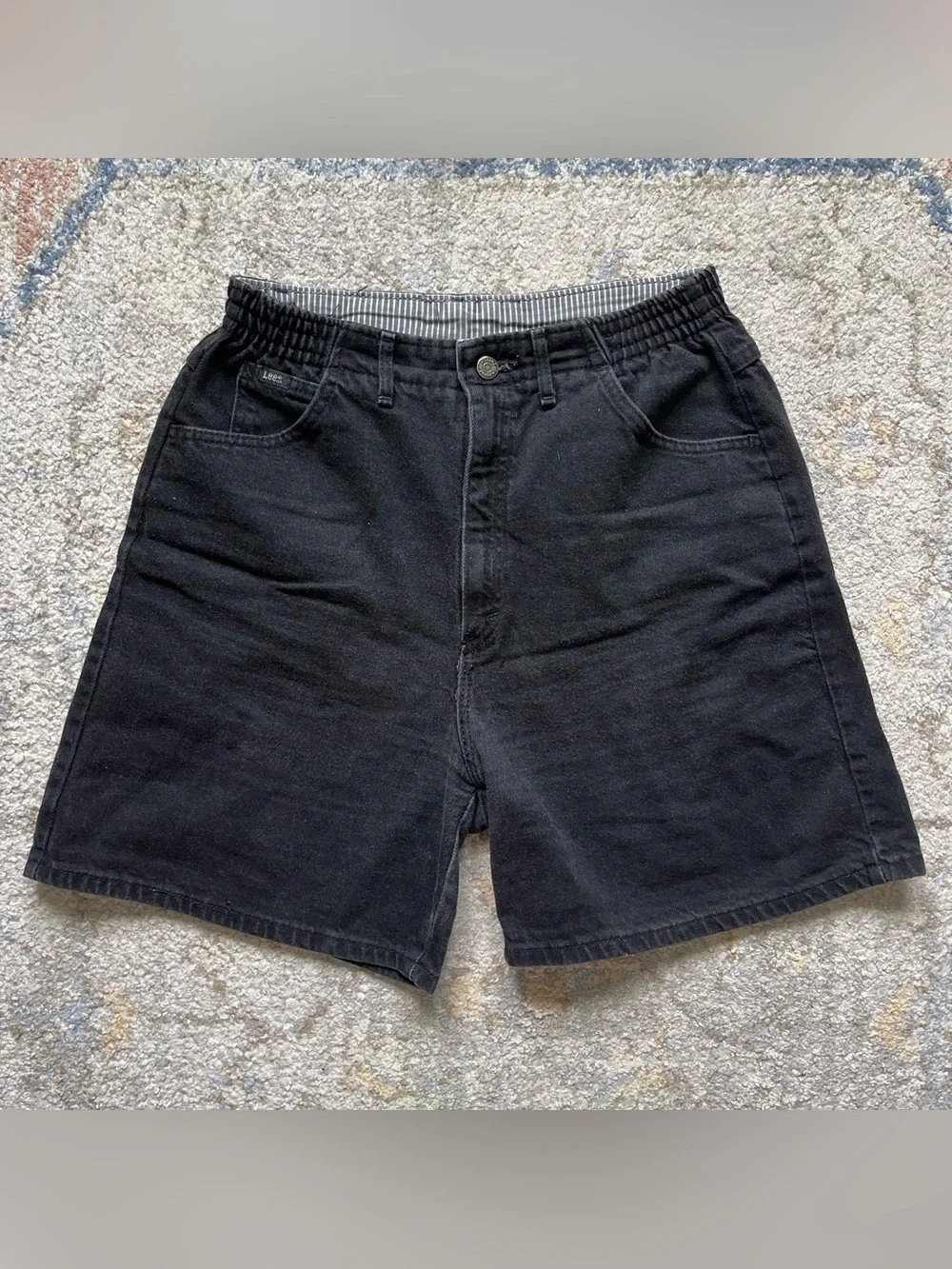 Black Lee Denim Shorts